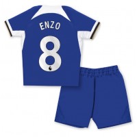 Fotbalové Dres Chelsea Enzo Fernandez #8 Dětské Domácí 2023-24 Krátký Rukáv (+ trenýrky)